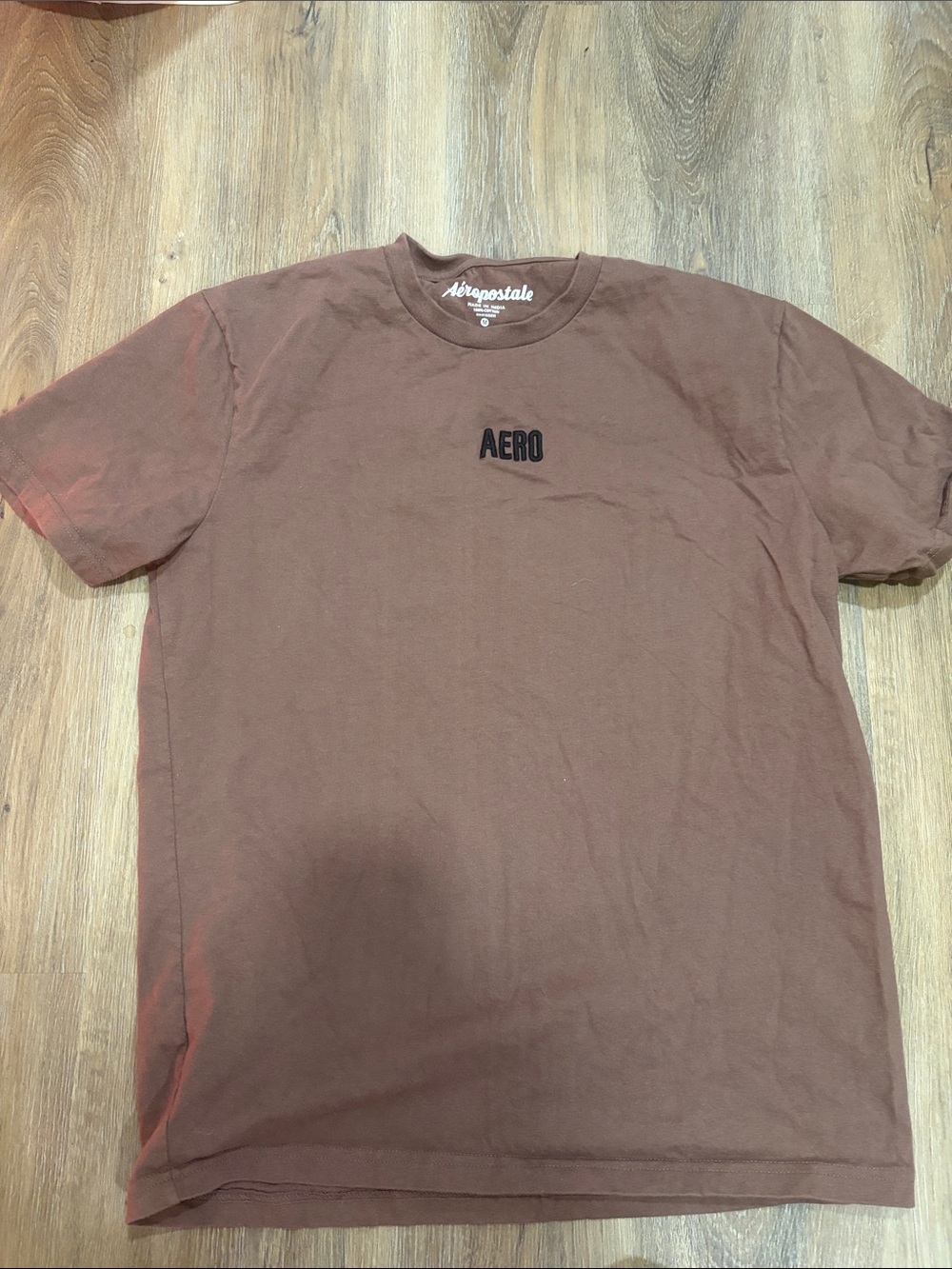 Aeropostale Men's Rust Brown AERO Short Sleeve Tee